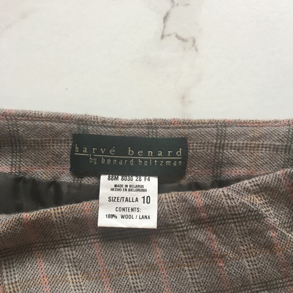 VTG Harve Benard Haltzman Brown Wool Mini Skirt - Picture 3 of 7